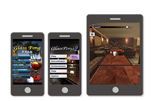 スマートフォン・タブレット向け「Glass Pong」シリーズの運営_サイト